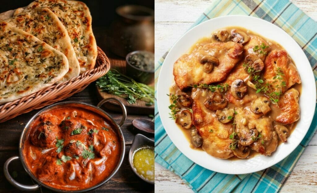 Difference between Butter chicken and Chicken marsala (Detailed breakdown)