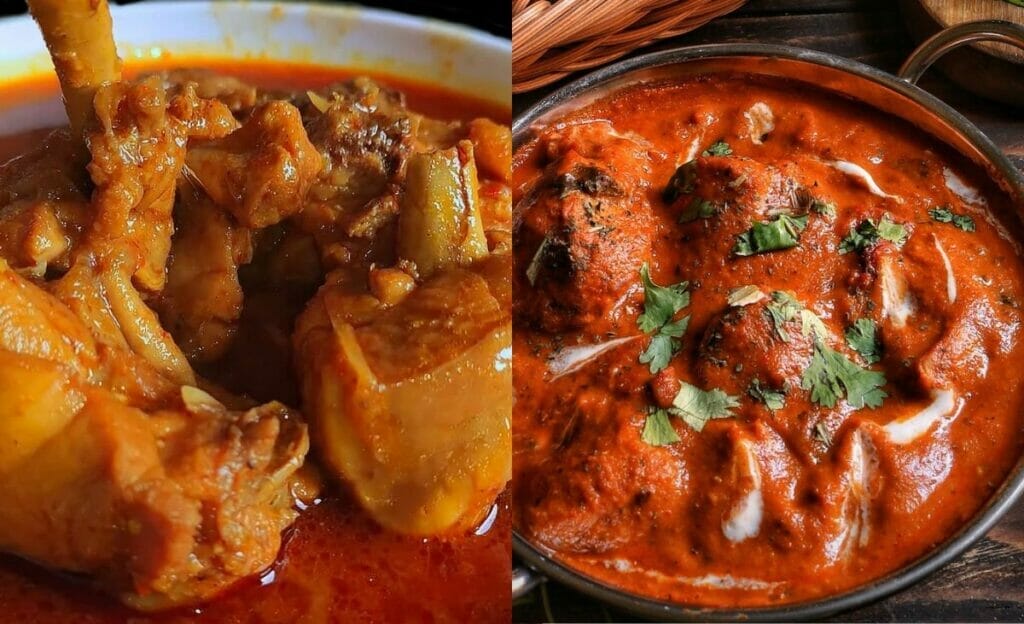 What is the difference between butter chicken and curry chicken?