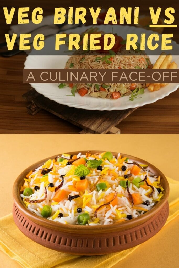 Veg Biryani vs Veg Fried Rice pinterest image
