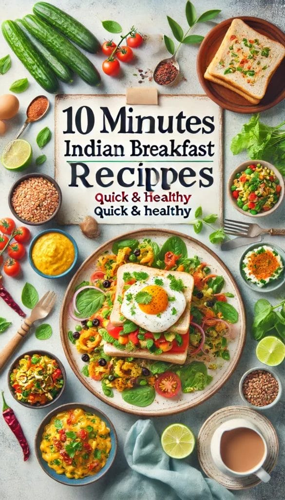 10 Minutes Indian Breakfast Recipes: Quick & Healthy