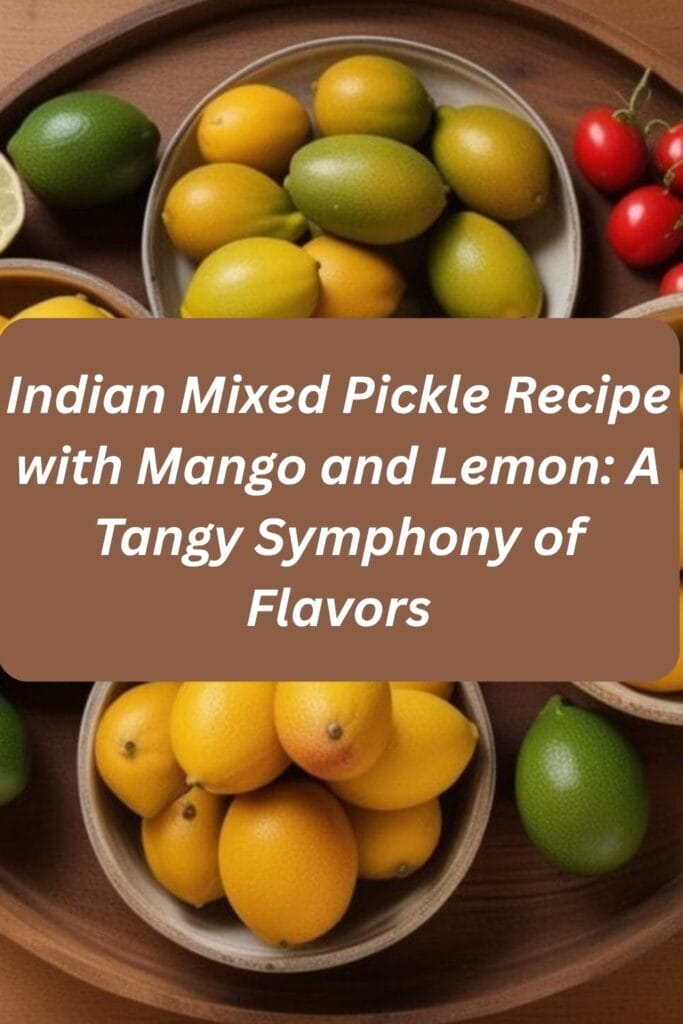 Indian Mixed Pickle Recipe with Mango and Lemon: A Tangy Symphony of Flavors