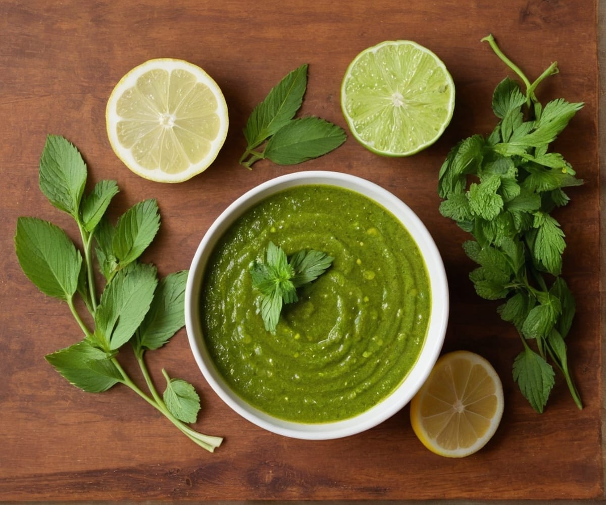 Coriander Chutney with Mint, Lemon, and Green Chilies: A Versatile Delight for Every Meal