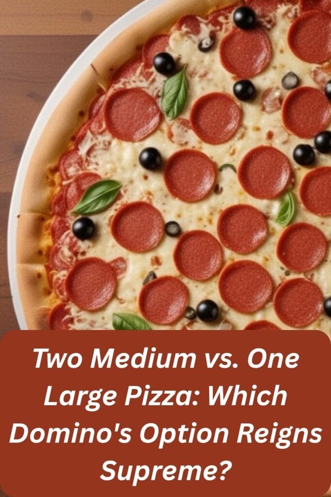 Two Medium vs. One Large Pizza: Which Domino's Option Reigns Supreme?