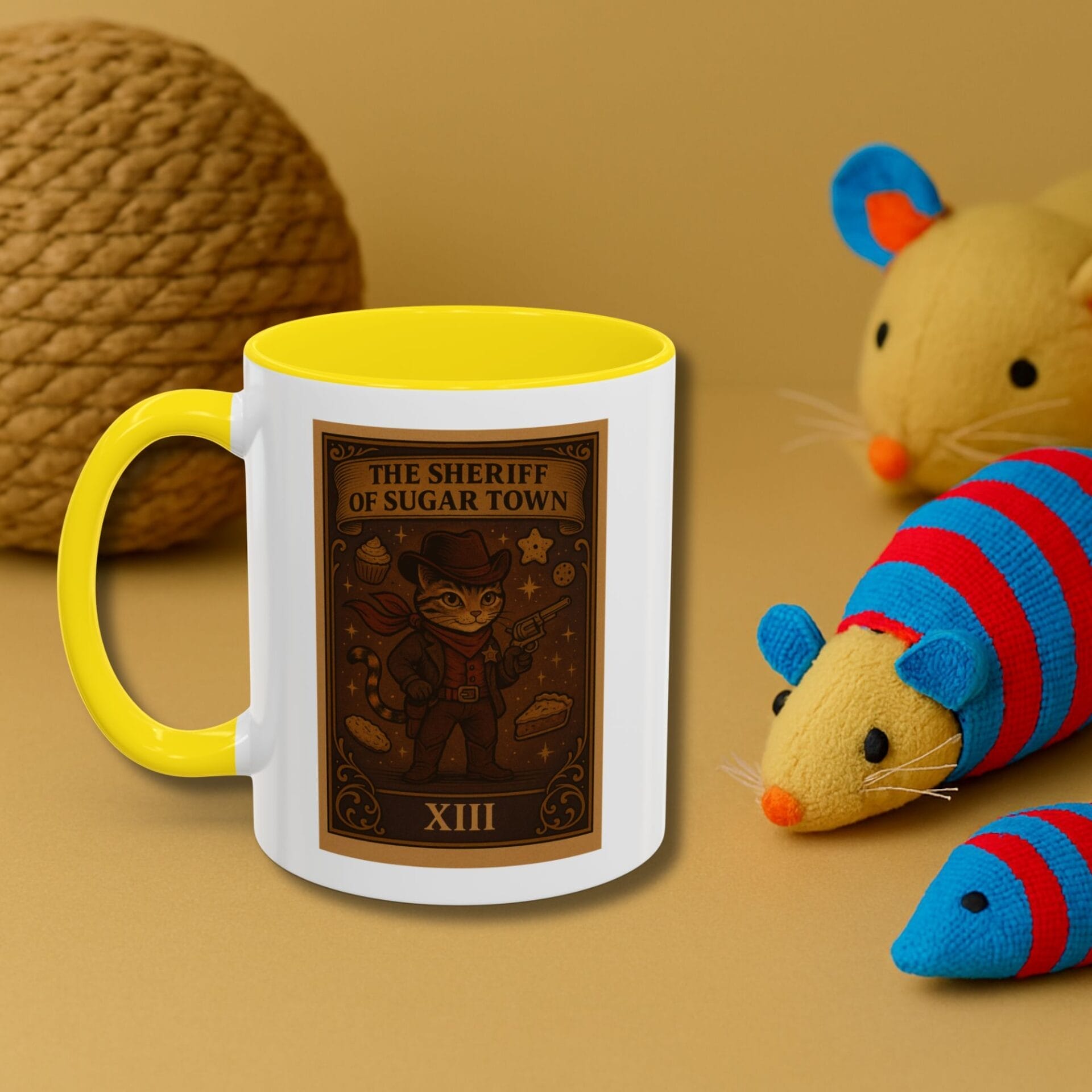 Cat and Baking Enthusiast Mug "The Sheriff of Sugar Town" | Accent Mug 11oz & 15oz - Image 8