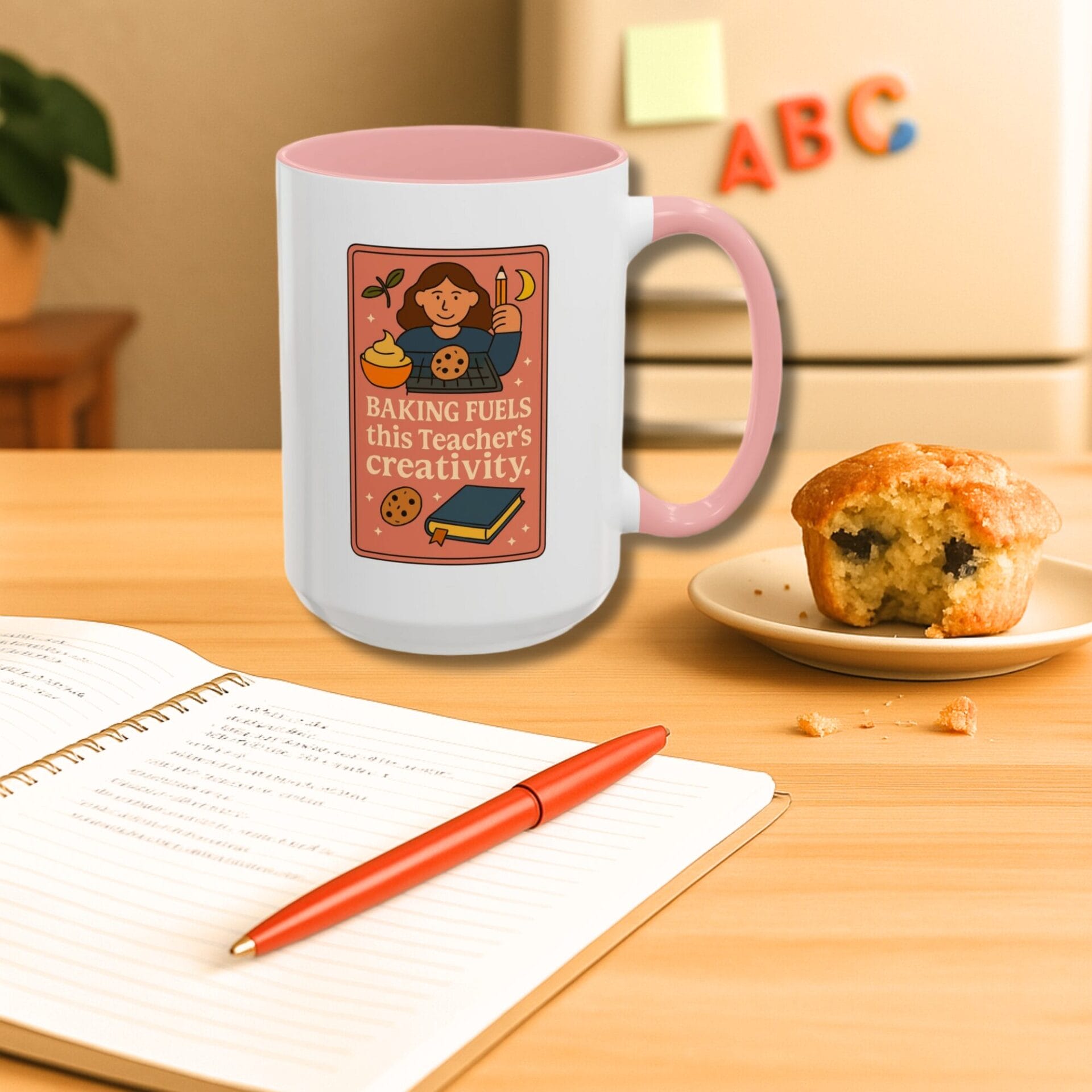 Best Teacher Ever Baker Gift Mug - Accent Mug 11oz, 15oz - Image 3