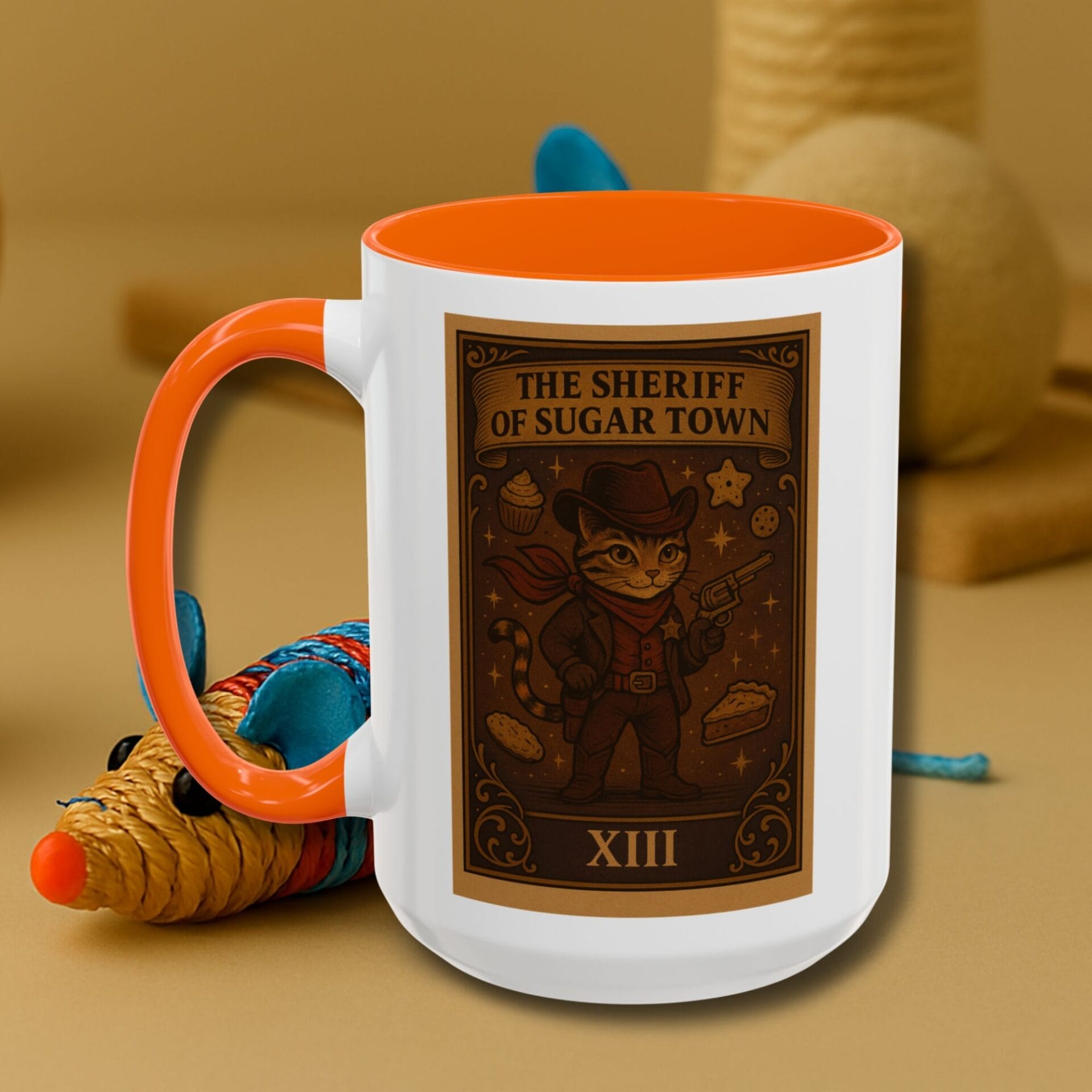 Cat and Baking Enthusiast Mug "The Sheriff of Sugar Town" | Accent Mug 11oz & 15oz - Image 5