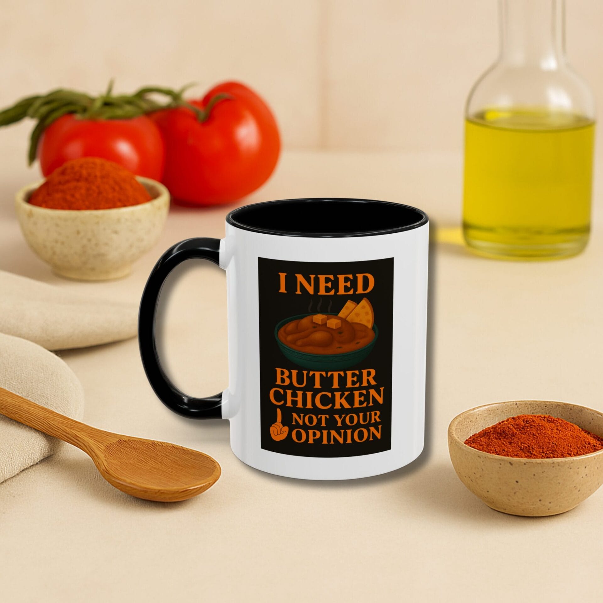 Butter Chicken Chef Mug | Need Butter Chicken | Accent 11oz & 15oz