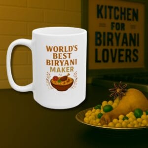 Biryani Lover Mug White Ceramic 11oz 15oz Best Maker