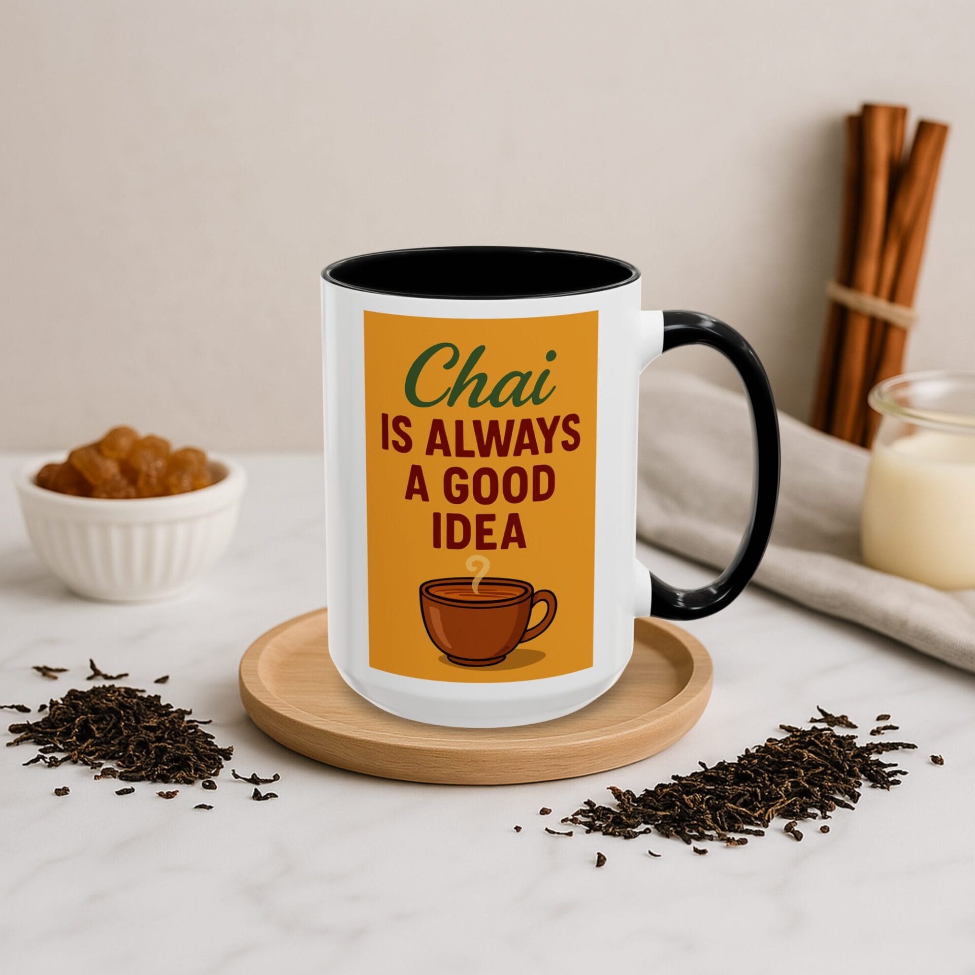 Chai Enthusiast Mug - Good Idea Accent, 11oz & 15oz Colored Interior