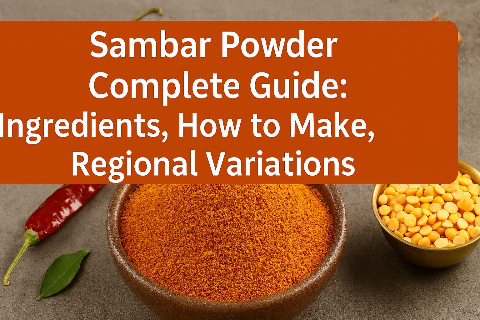Sambar Powder Complete Guide: Ingredients, How to Make, Regional Variations