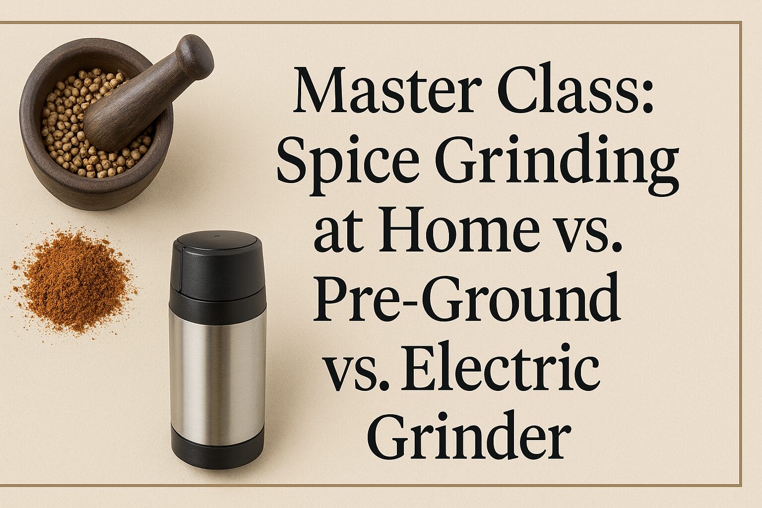 Master Class: Spice Grinding at Home vs. Pre-Ground vs. Electric Grinder